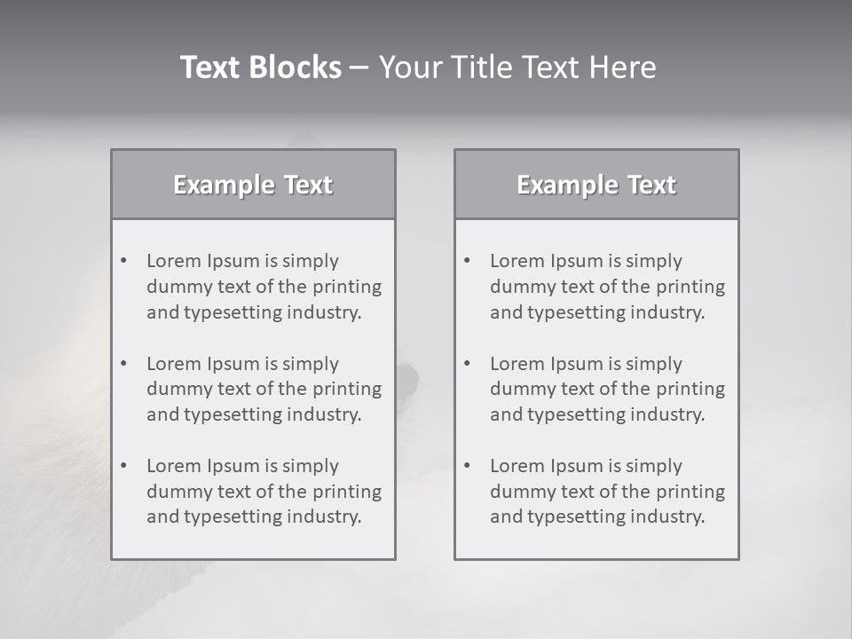 Artic Wildlife Horizontal Survival PowerPoint Template