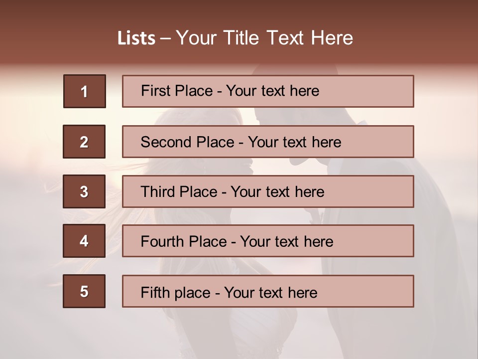Man Attractive Female PowerPoint Template