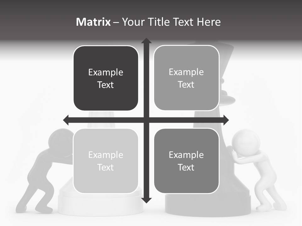 A Black And White Chess Piece Next To A Black And White Chess Piece PowerPoint Template
