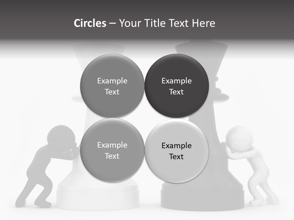 A Black And White Chess Piece Next To A Black And White Chess Piece PowerPoint Template