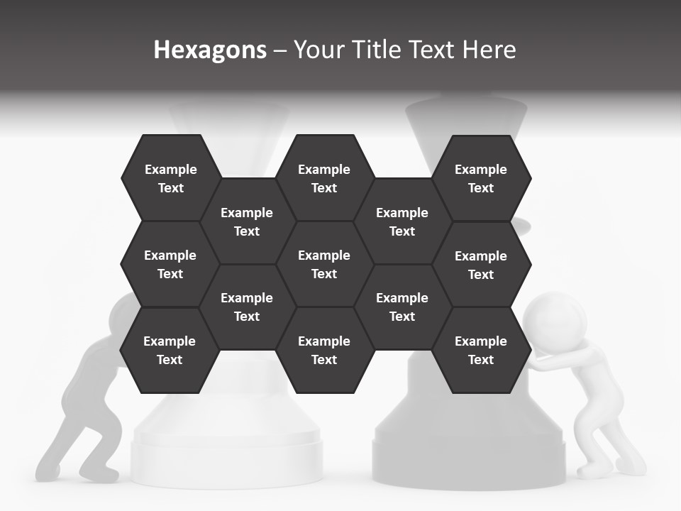 A Black And White Chess Piece Next To A Black And White Chess Piece PowerPoint Template