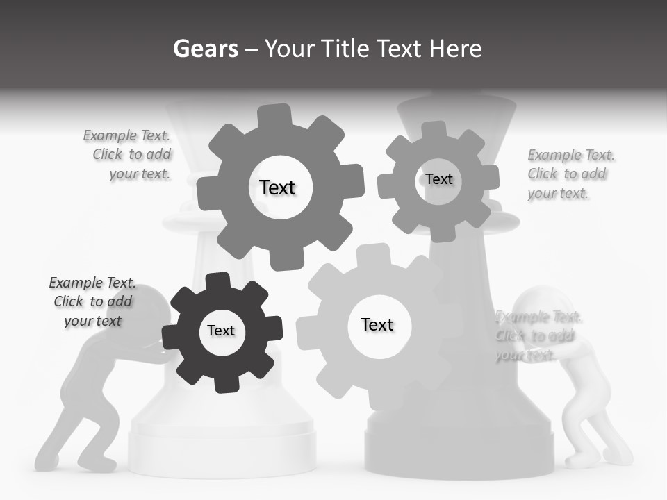 A Black And White Chess Piece Next To A Black And White Chess Piece PowerPoint Template