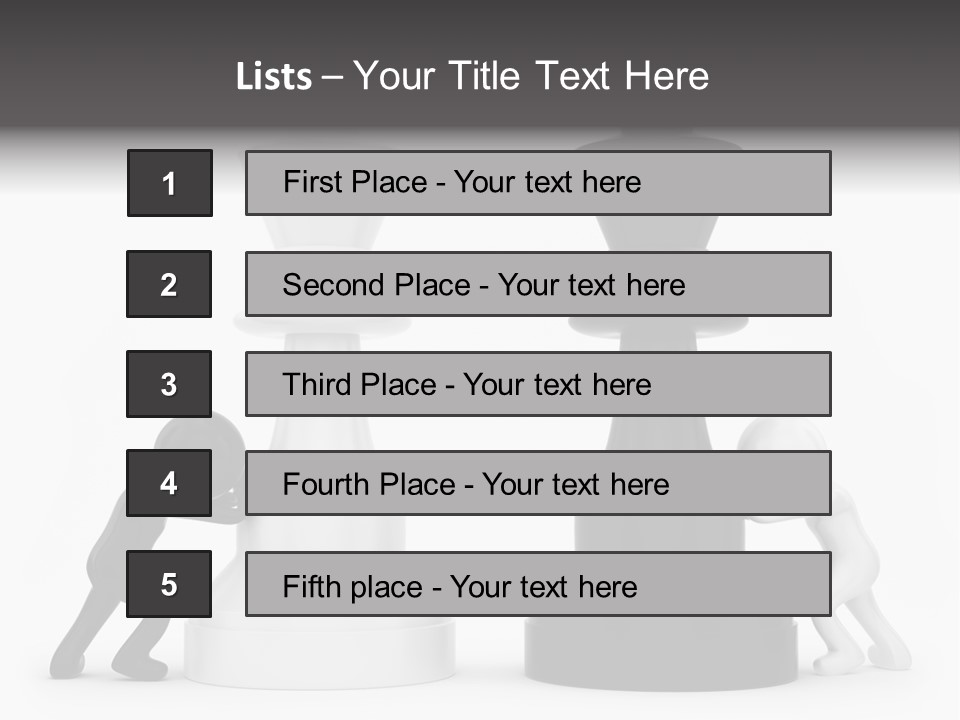 A Black And White Chess Piece Next To A Black And White Chess Piece PowerPoint Template