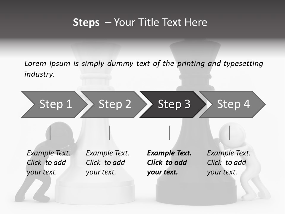A Black And White Chess Piece Next To A Black And White Chess Piece PowerPoint Template