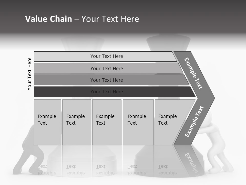 A Black And White Chess Piece Next To A Black And White Chess Piece PowerPoint Template