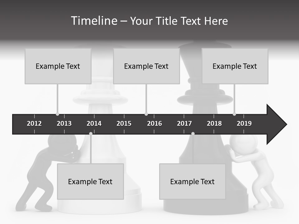 A Black And White Chess Piece Next To A Black And White Chess Piece PowerPoint Template