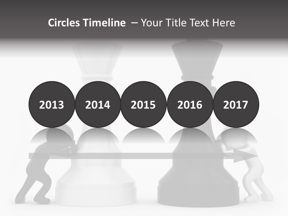 A Black And White Chess Piece Next To A Black And White Chess Piece PowerPoint Template