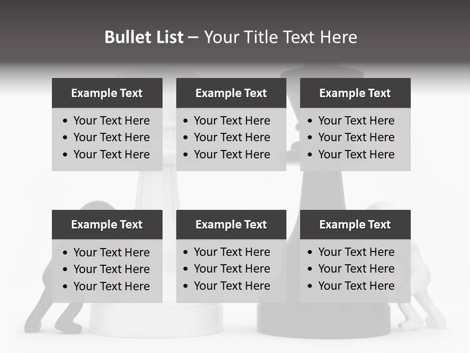 A Black And White Chess Piece Next To A Black And White Chess Piece PowerPoint Template