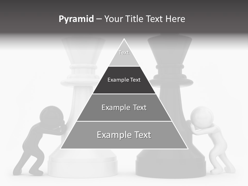 A Black And White Chess Piece Next To A Black And White Chess Piece PowerPoint Template