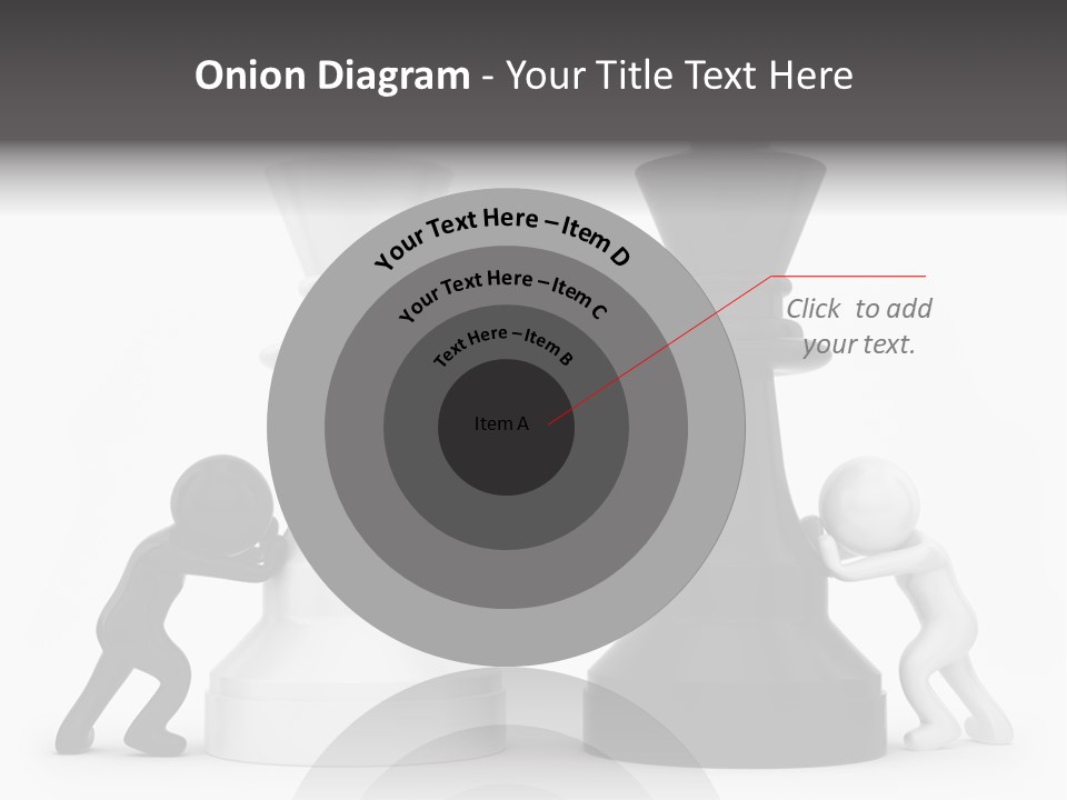 A Black And White Chess Piece Next To A Black And White Chess Piece PowerPoint Template