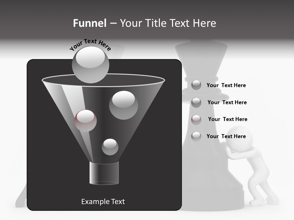 A Black And White Chess Piece Next To A Black And White Chess Piece PowerPoint Template