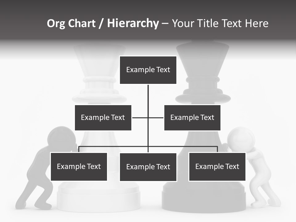A Black And White Chess Piece Next To A Black And White Chess Piece PowerPoint Template