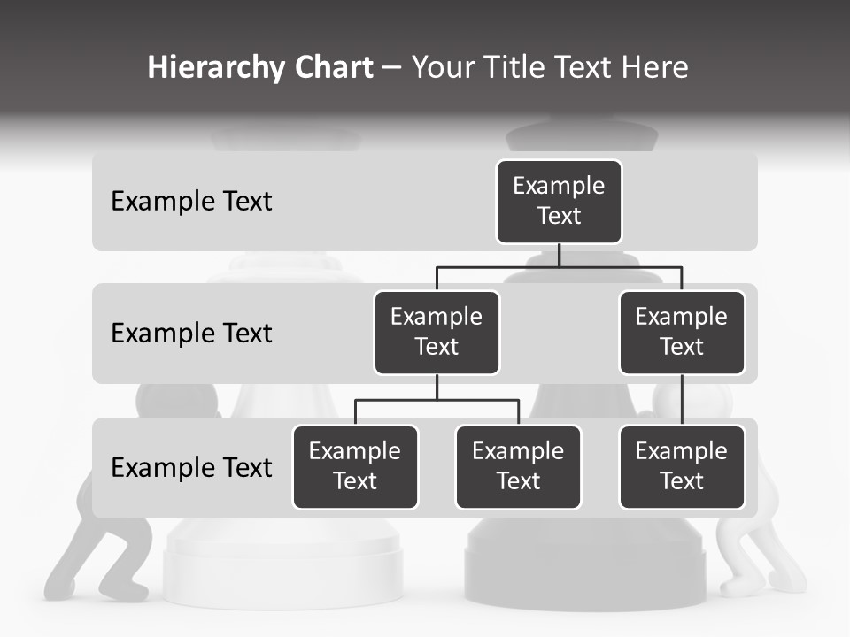A Black And White Chess Piece Next To A Black And White Chess Piece PowerPoint Template