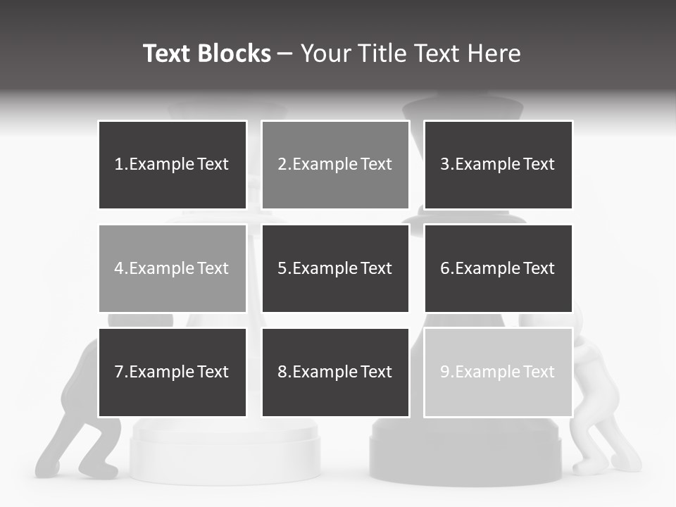 A Black And White Chess Piece Next To A Black And White Chess Piece PowerPoint Template