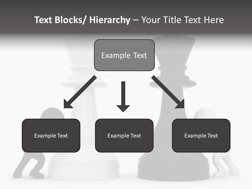A Black And White Chess Piece Next To A Black And White Chess Piece PowerPoint Template