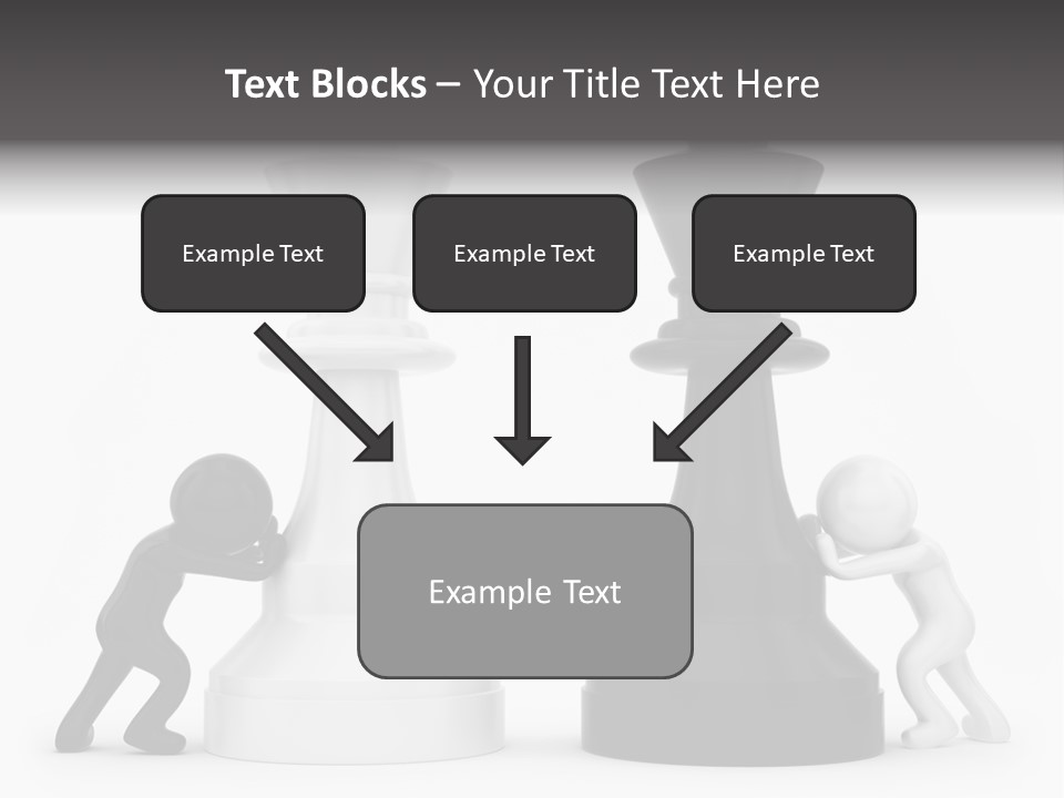 A Black And White Chess Piece Next To A Black And White Chess Piece PowerPoint Template