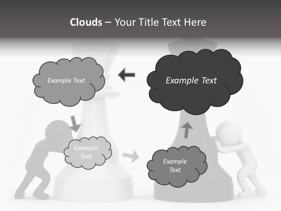 A Black And White Chess Piece Next To A Black And White Chess Piece PowerPoint Template