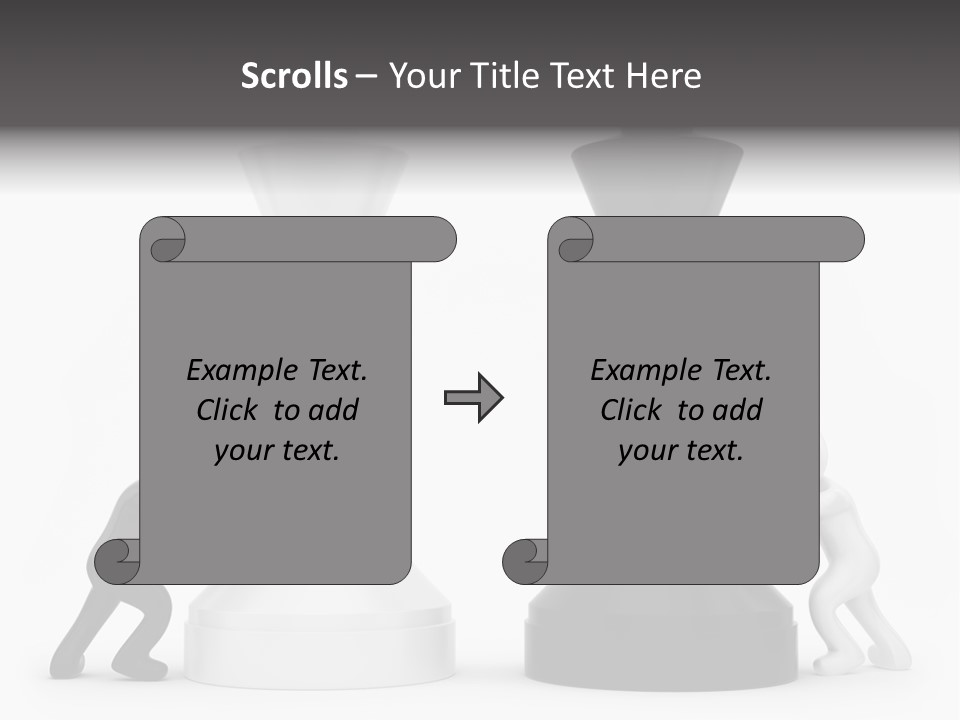 A Black And White Chess Piece Next To A Black And White Chess Piece PowerPoint Template