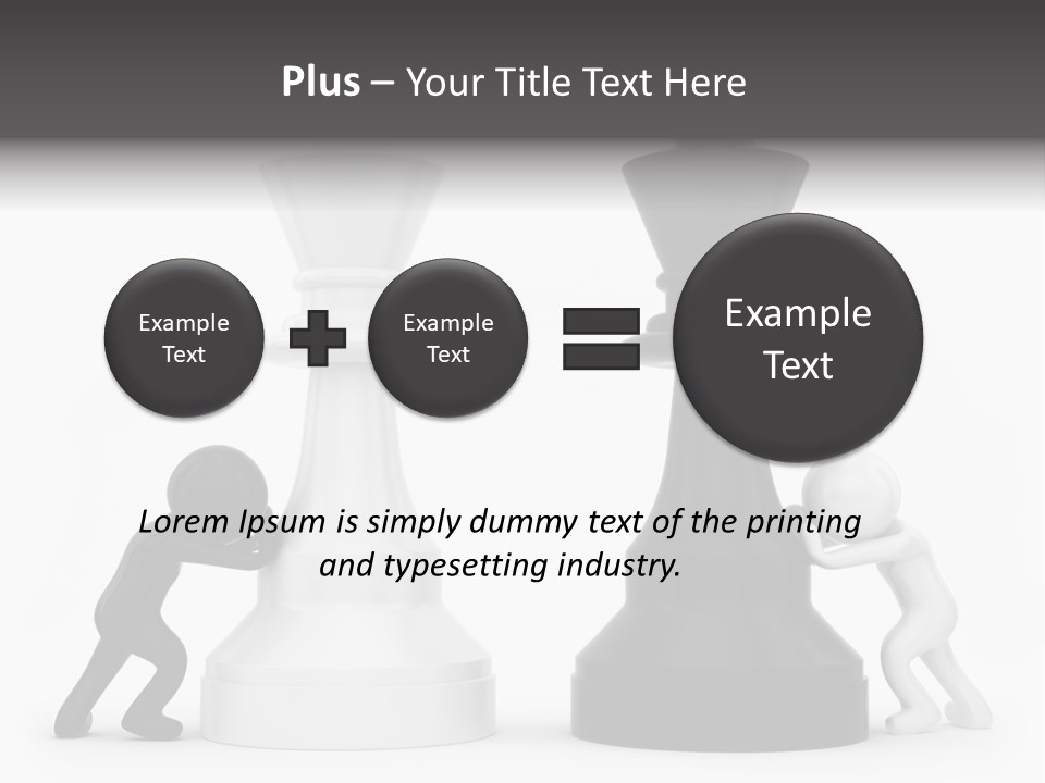 A Black And White Chess Piece Next To A Black And White Chess Piece PowerPoint Template