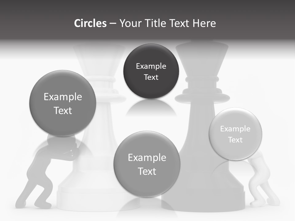 A Black And White Chess Piece Next To A Black And White Chess Piece PowerPoint Template