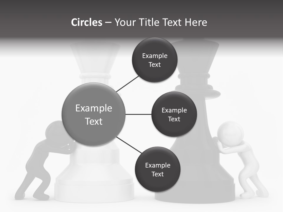 A Black And White Chess Piece Next To A Black And White Chess Piece PowerPoint Template