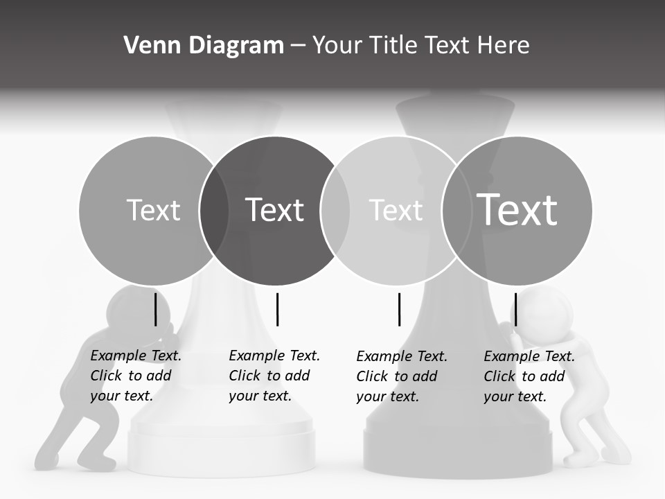 A Black And White Chess Piece Next To A Black And White Chess Piece PowerPoint Template