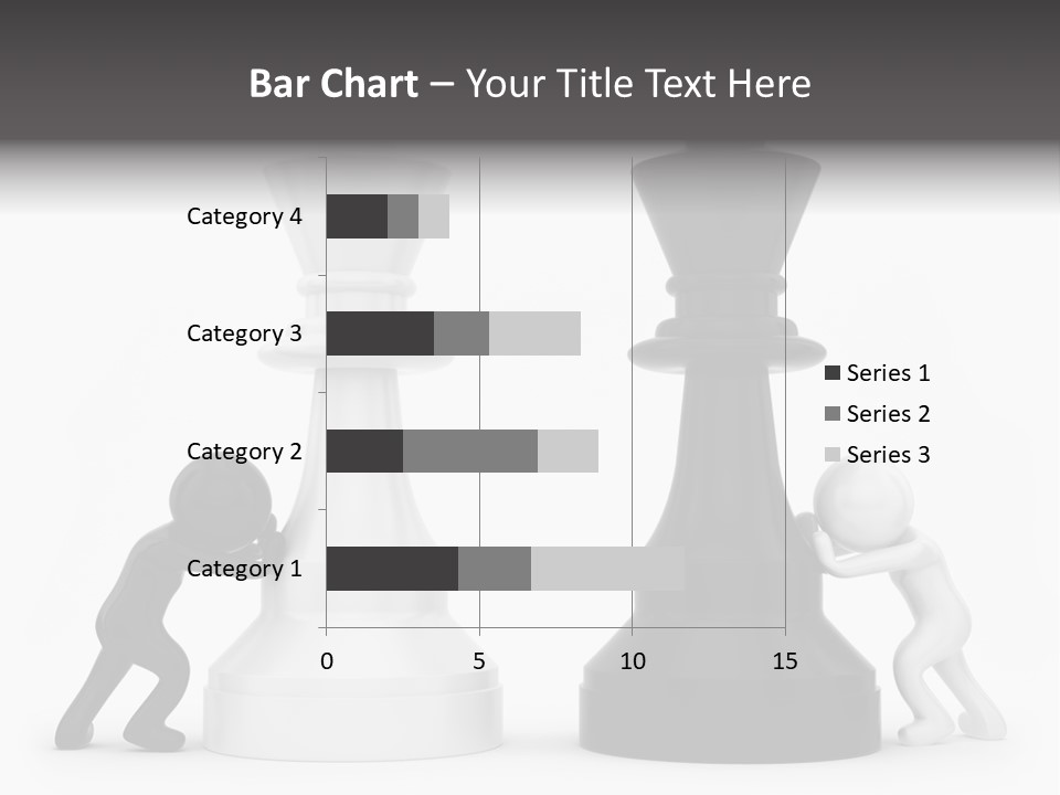 A Black And White Chess Piece Next To A Black And White Chess Piece PowerPoint Template