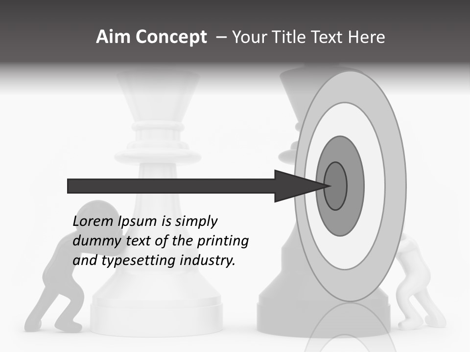 A Black And White Chess Piece Next To A Black And White Chess Piece PowerPoint Template