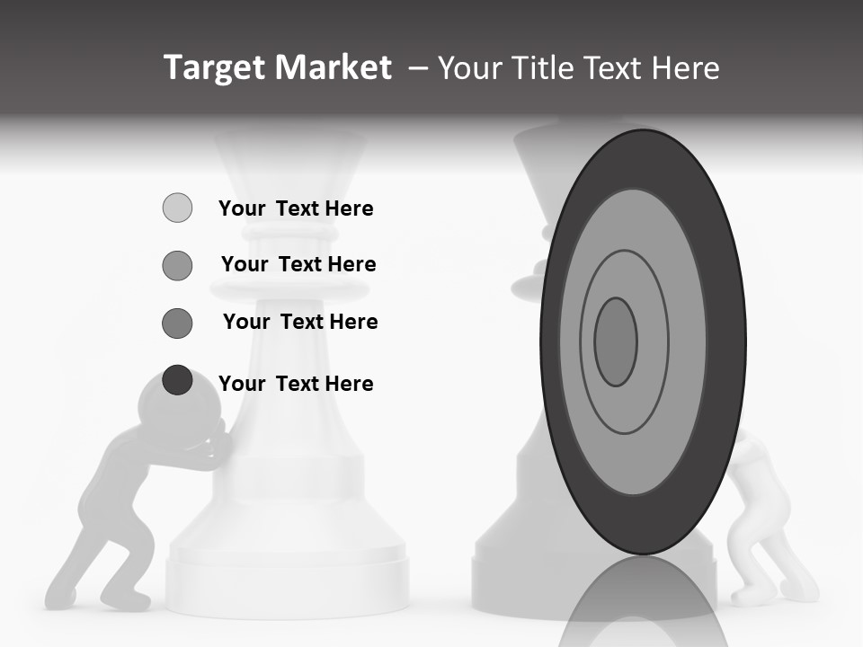 A Black And White Chess Piece Next To A Black And White Chess Piece PowerPoint Template