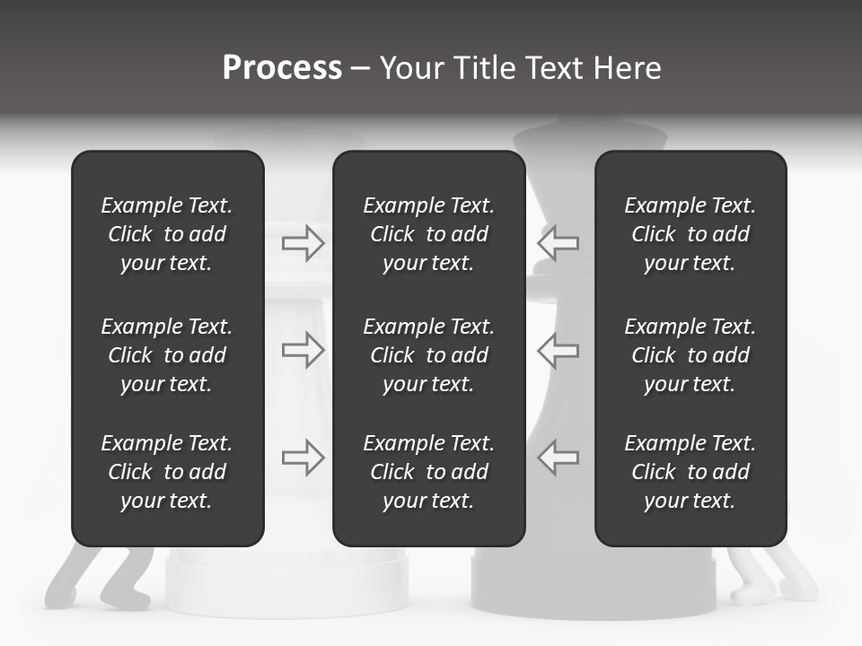 A Black And White Chess Piece Next To A Black And White Chess Piece PowerPoint Template