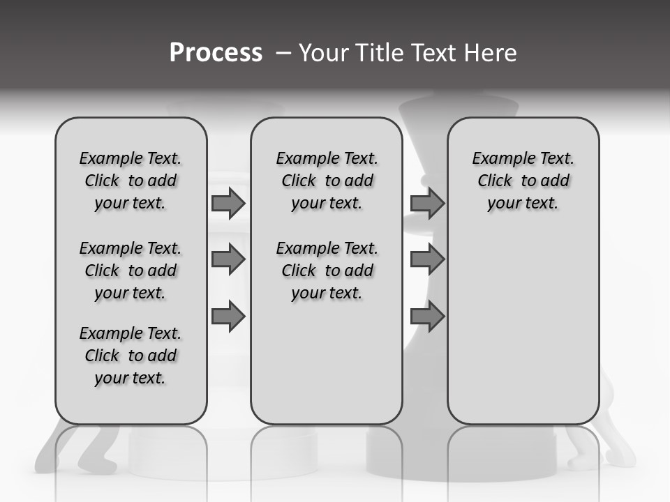 A Black And White Chess Piece Next To A Black And White Chess Piece PowerPoint Template
