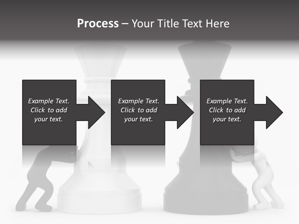 A Black And White Chess Piece Next To A Black And White Chess Piece PowerPoint Template