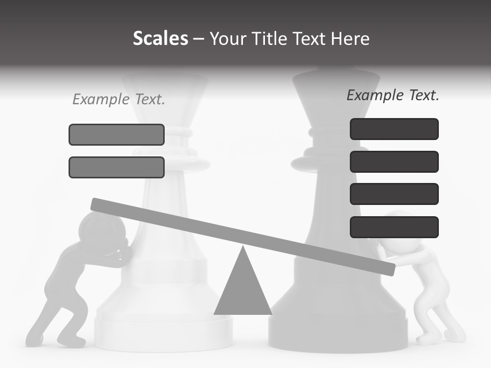 A Black And White Chess Piece Next To A Black And White Chess Piece PowerPoint Template