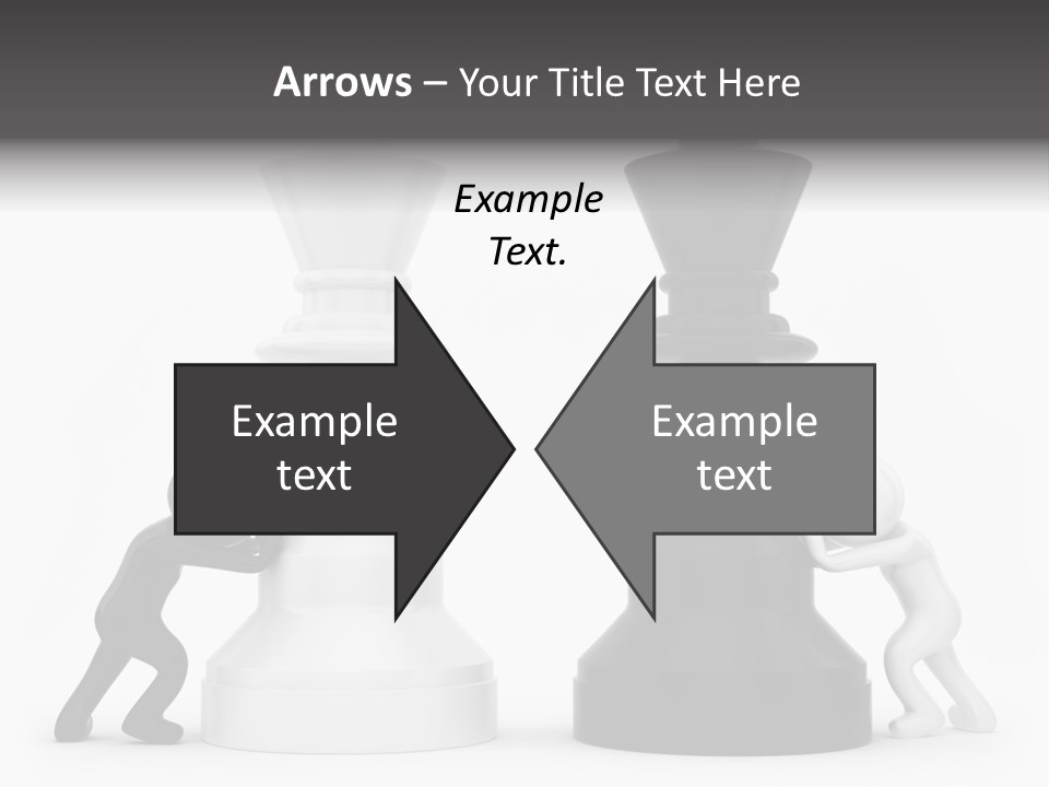 A Black And White Chess Piece Next To A Black And White Chess Piece PowerPoint Template