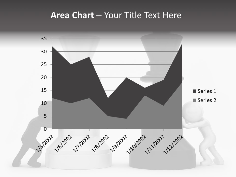 A Black And White Chess Piece Next To A Black And White Chess Piece PowerPoint Template
