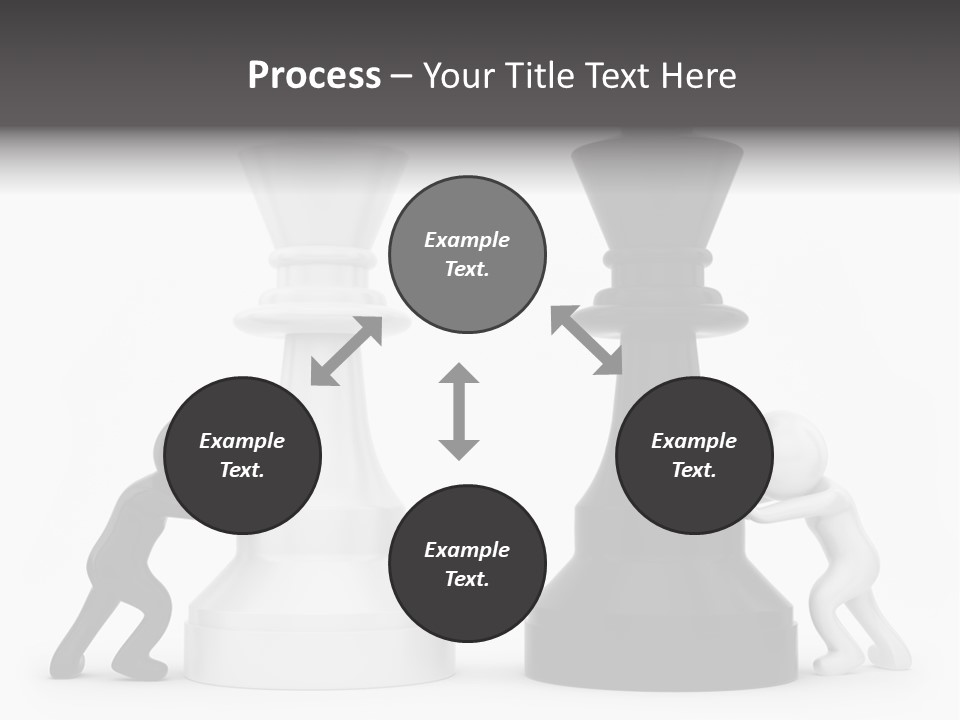 A Black And White Chess Piece Next To A Black And White Chess Piece PowerPoint Template