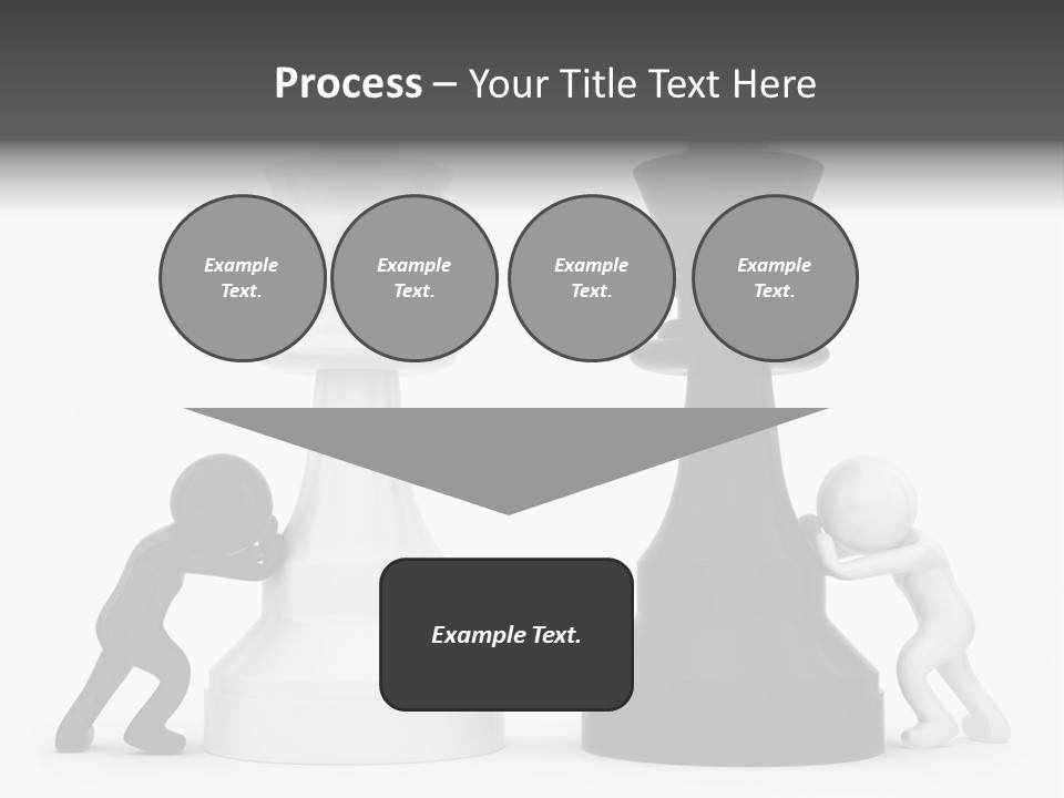 A Black And White Chess Piece Next To A Black And White Chess Piece PowerPoint Template