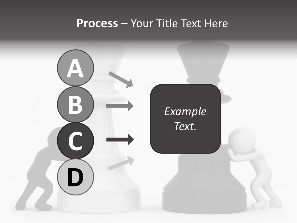A Black And White Chess Piece Next To A Black And White Chess Piece PowerPoint Template