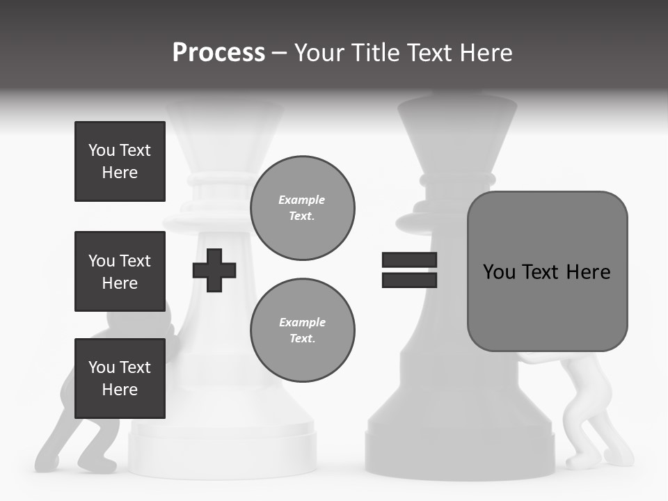 A Black And White Chess Piece Next To A Black And White Chess Piece PowerPoint Template