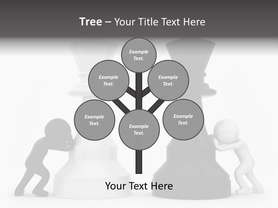 A Black And White Chess Piece Next To A Black And White Chess Piece PowerPoint Template