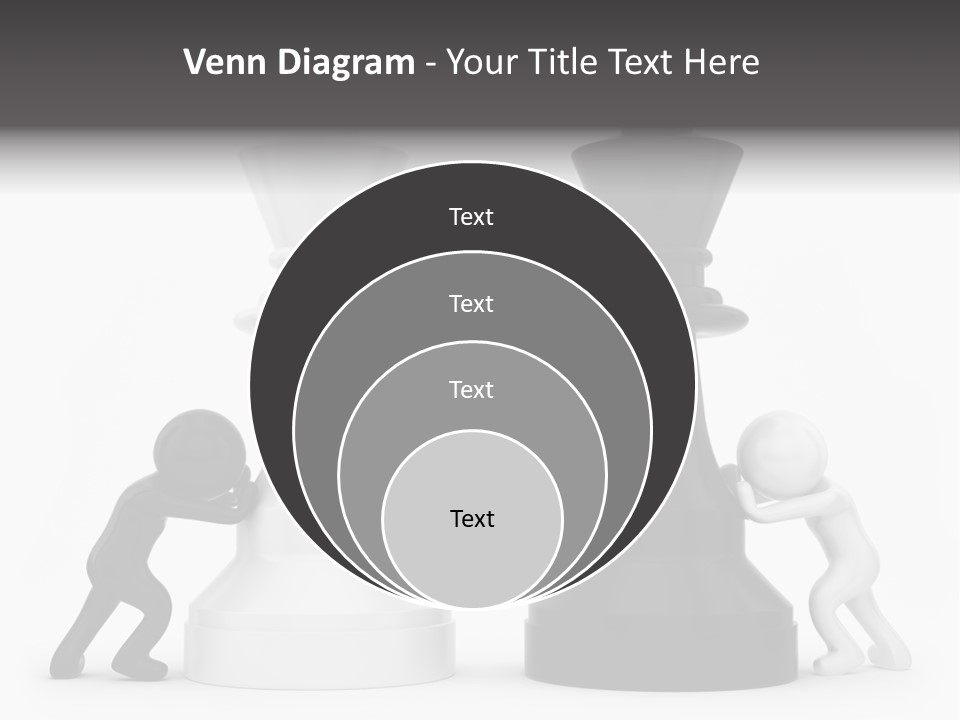 A Black And White Chess Piece Next To A Black And White Chess Piece PowerPoint Template