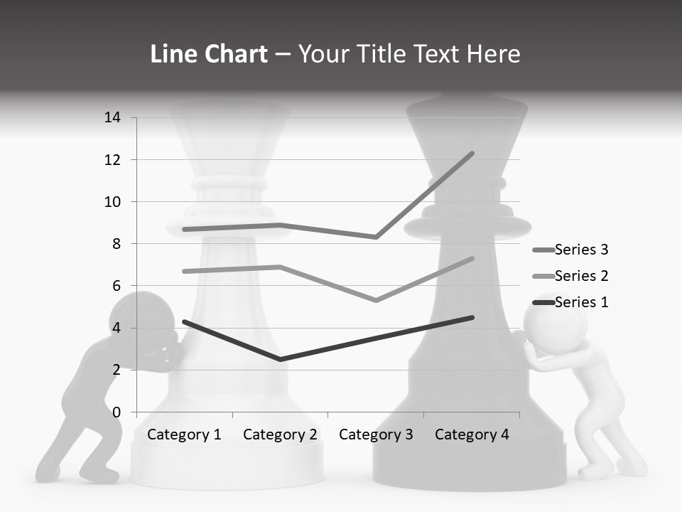 A Black And White Chess Piece Next To A Black And White Chess Piece PowerPoint Template
