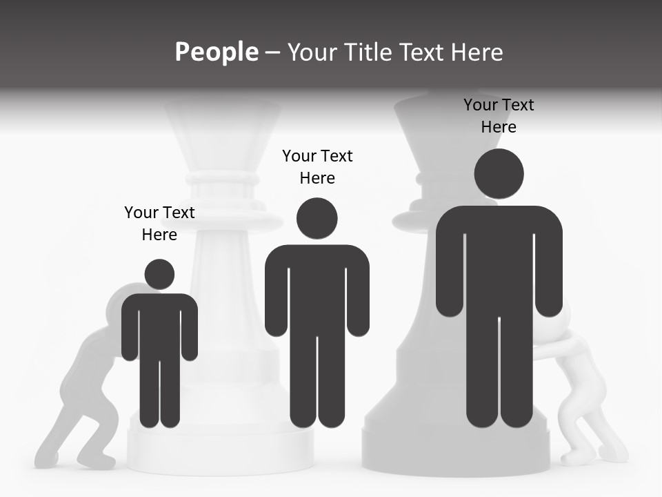 A Black And White Chess Piece Next To A Black And White Chess Piece PowerPoint Template