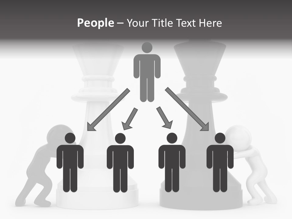 A Black And White Chess Piece Next To A Black And White Chess Piece PowerPoint Template