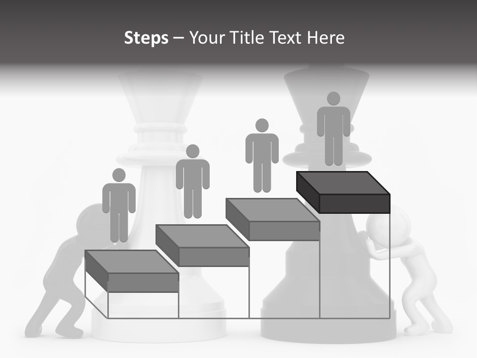 A Black And White Chess Piece Next To A Black And White Chess Piece PowerPoint Template