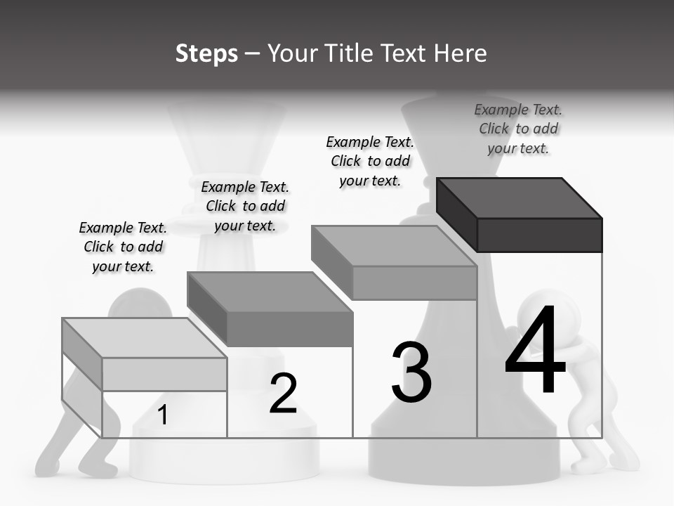A Black And White Chess Piece Next To A Black And White Chess Piece PowerPoint Template