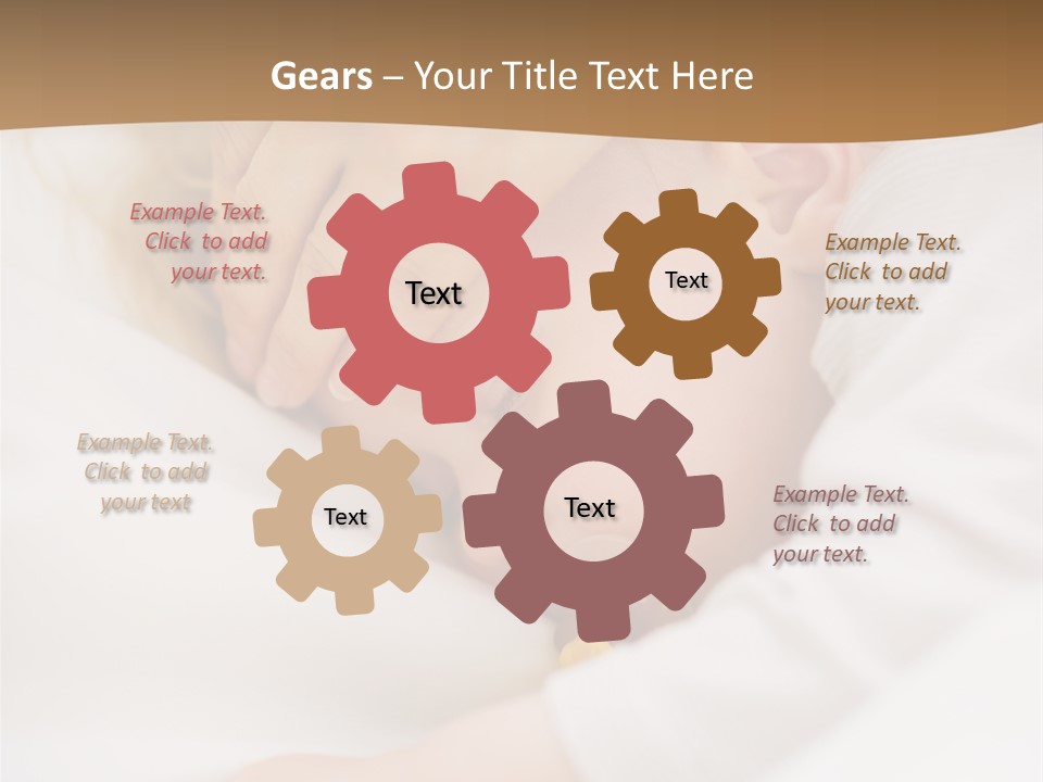 Caucasian Kid Infant PowerPoint Template