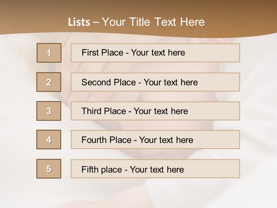 Caucasian Kid Infant PowerPoint Template