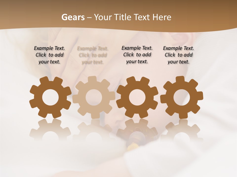 Caucasian Kid Infant PowerPoint Template