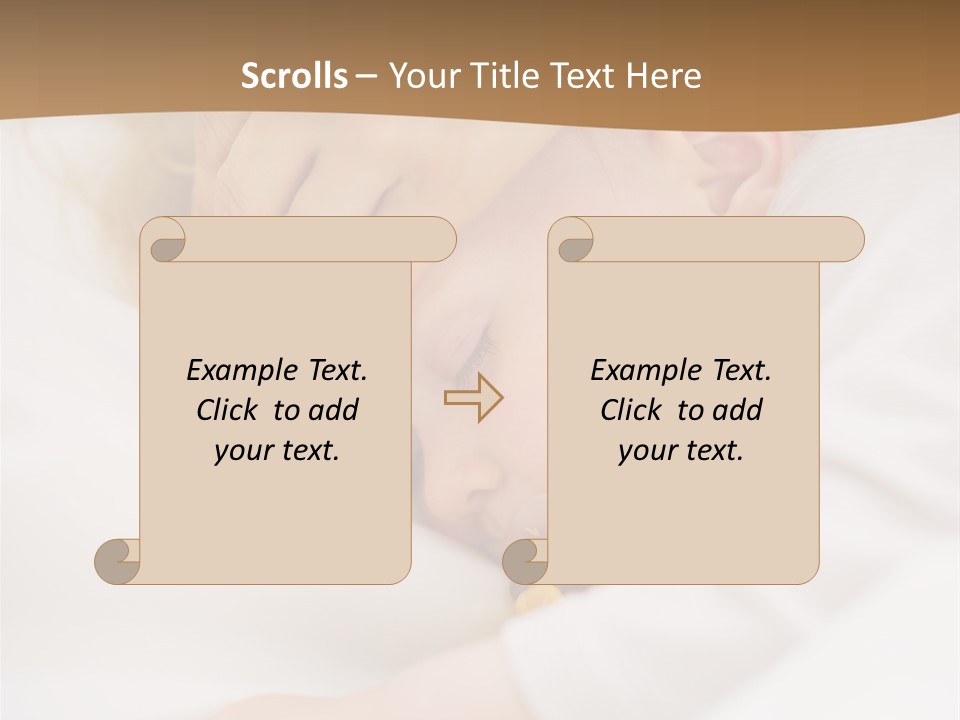 Caucasian Kid Infant PowerPoint Template